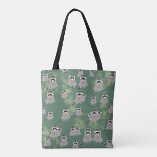 Sac fourre-tout d'impression d'Allover Raccoon