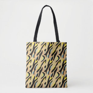 Sac fourre-tout d'impression de tigre jaune et ble