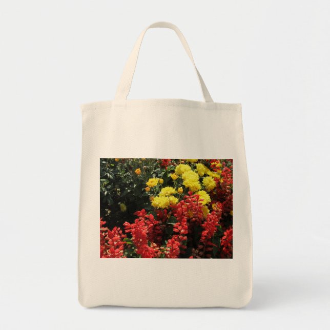 Sac fourre-tout d'impression de tissu d'art floral (Devant)
