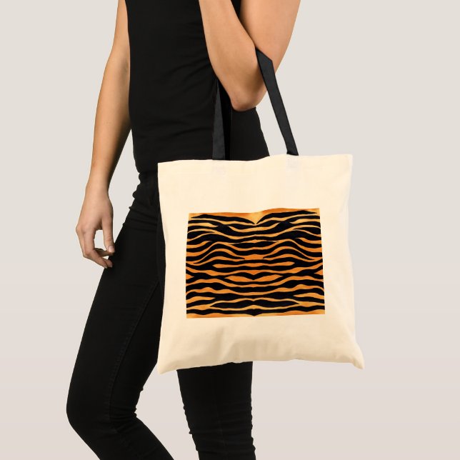 Sac fourre-tout d'impression Tiger Abstrait (Devant (produit))