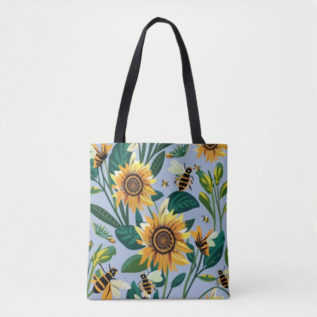 Sac fourre-tout d'impression tournesol (Devant)