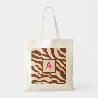 Sac fourre-tout d'impression Zebra monogramme
