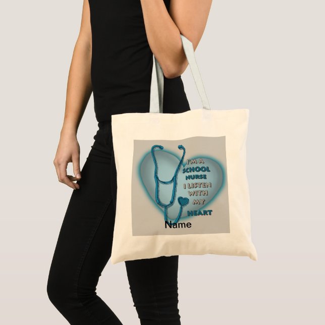 Sac fourre-tout d'infirmière de l'école Blue Heart (Devant (produit))
