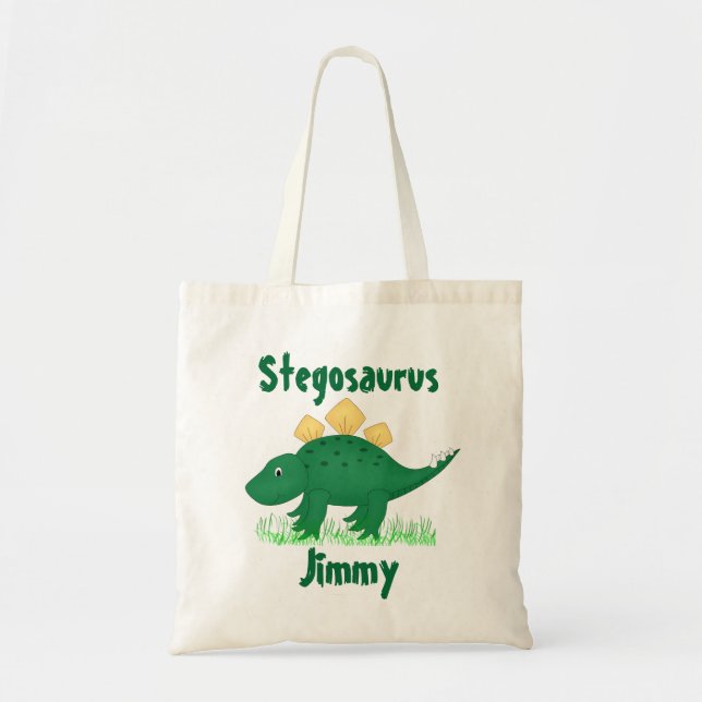 Sac fourre-tout Dinosaur Dessin Vert (Devant)
