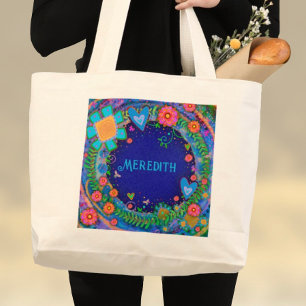 Sac fourre-tout d'inspiritisme floral joyeux