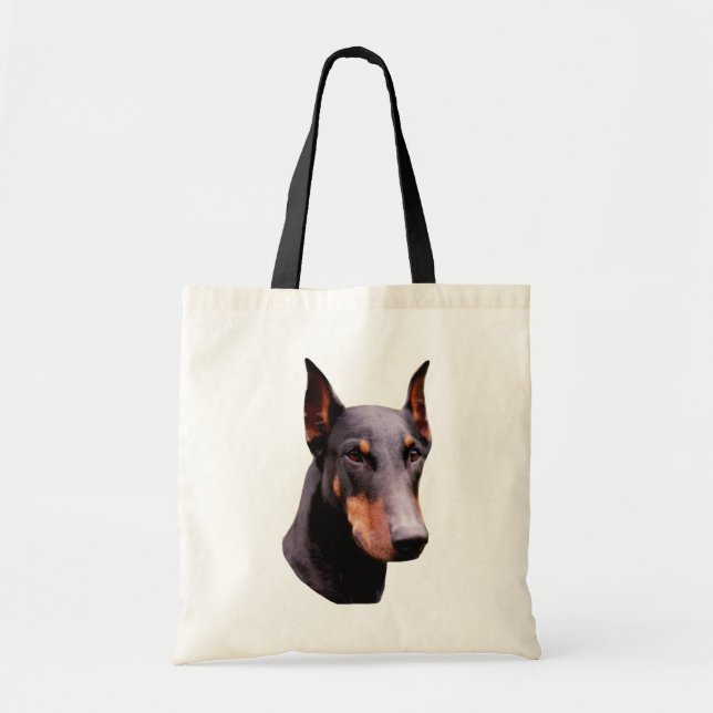Sac fourre-tout Doberman Pinscher Face Dog (Devant)