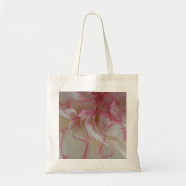 Sac fourre-tout d'oeillet blanc et rose (Devant)