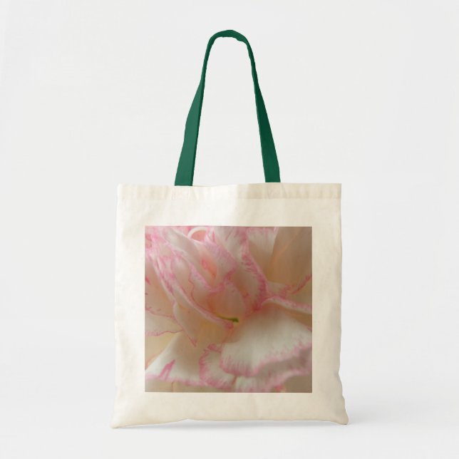 Sac fourre-tout d'oeillet rose et blanc (Devant)
