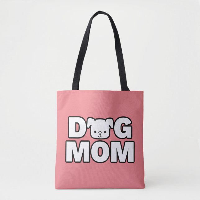 SAC FOURRE-TOUT DOG MOM (rose) (Devant)