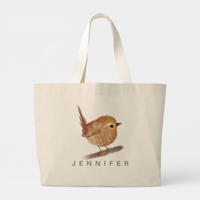 Sac fourre-tout d'oiseaux usés sur mesure (Dos)