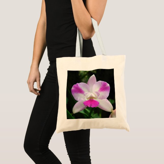 Sac fourre-tout d'orchidée rose et blanche (Devant (produit))