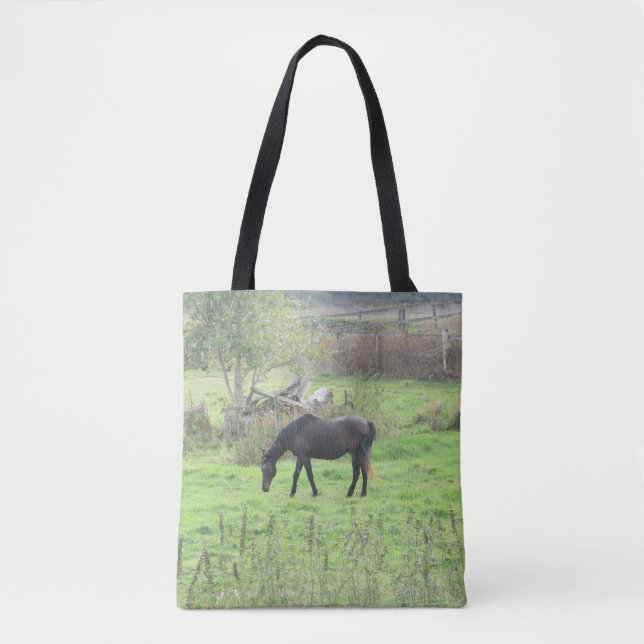 Sac fourre-tout double face avec de jolis chevaux (Devant)