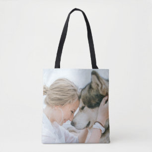Sac fourre-tout double face avec photo personnalis