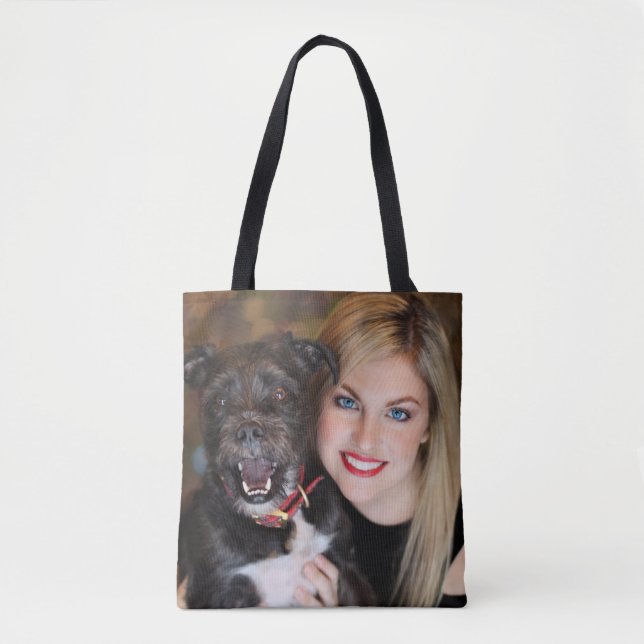 Sac fourre-tout double face avec photo personnalis (Devant)