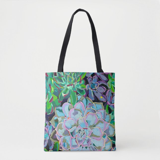 Sac fourre-tout double face Succulentes (Devant)
