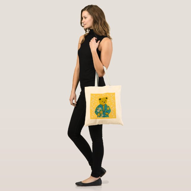 Sac fourre-tout d'ours floral (Devant (modèle))