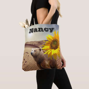 Sac fourre-tout d'ours floral de tournesol