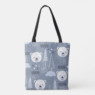 Sac fourre-tout d'ours polaire mignon - Forêt d'hi
