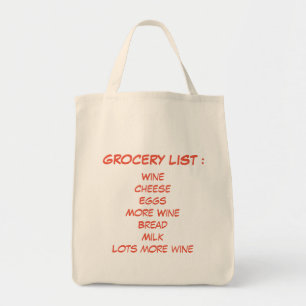Sac fourre-tout drôle à citation d'épicerie