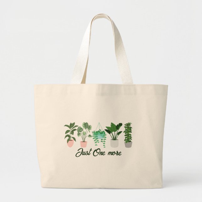 Sac fourre-tout drôle avec une plante de plus (Devant)