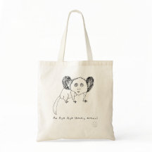 Sac fourre-tout drôle Aye Aye - Animal mal dessiné
