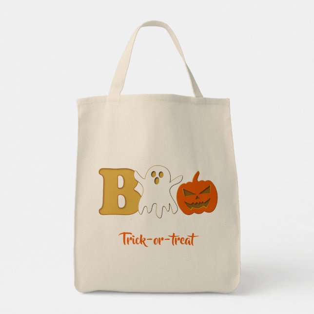 Sac fourre-tout drôle de Boo Halloween (Dos)