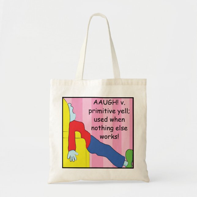 Sac fourre-tout drôle de maman, cri primitif (Devant)