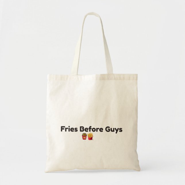 Sac fourre-tout drôle de nourriture 'Frites avant  (Devant)
