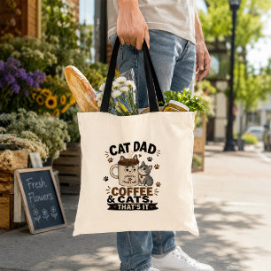 Sac fourre-tout drôle de papa chat café et chats c