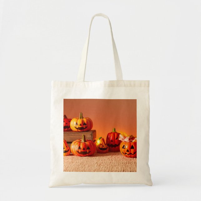 Sac fourre-tout drôle de squelette d'Halloween (Devant)