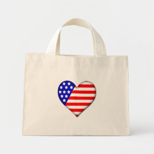 Sac fourre-tout du coeur du drapeau patriotique