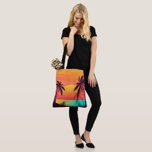Sac fourre-tout du coucher de soleil tropical