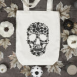 Sac fourre-tout du crâne floral noir<br><div class="desc">Sac fourre-tout du crâne floral noir</div>