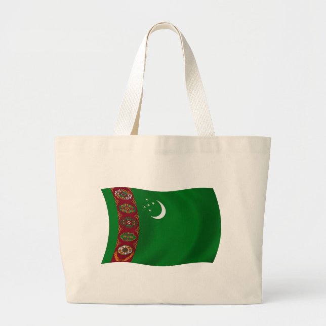 Sac fourre-tout du drapeau du Turkménistan (Devant)