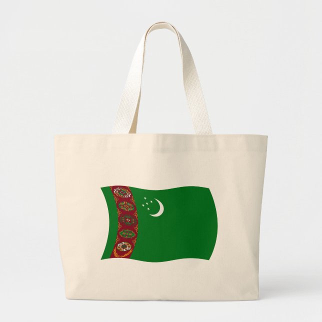 Sac fourre-tout du drapeau du Turkménistan (Devant)