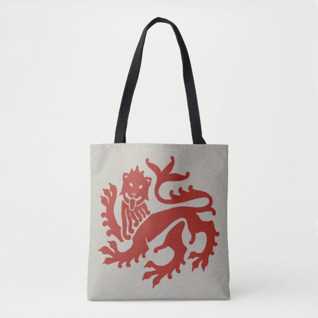 Sac fourre-tout du lion rouge gothique (Devant)