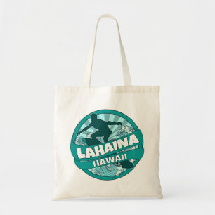 Sac fourre-tout du logo de la surfeuse turquoise d