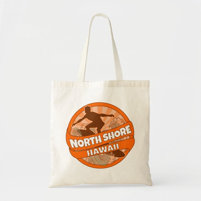Sac fourre-tout du logo du surfeur orange de North (Devant)