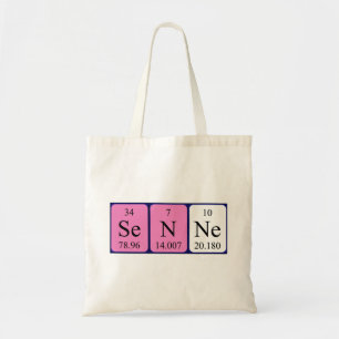 Sac fourre-tout du nom de table périodique de la