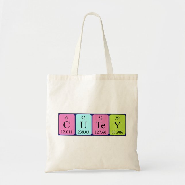 Sac fourre-tout du nom de table périodique de la t (Devant)