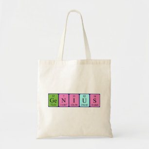 Sac fourre-tout du nom de table périodique du géni