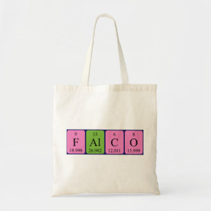 Sac fourre-tout du nom de table périodique Falco