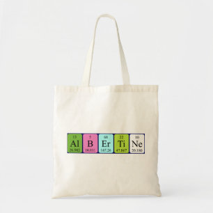 Sac fourre-tout du nom du tableau périodique Albe
