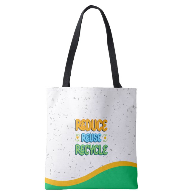 Sac fourre-tout écologique Réduire Réutiliser Recy (Reduce Reuse Recycle Eco Tote Bag)