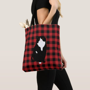 Sac fourre-tout écossais d'allumage de chats pliés