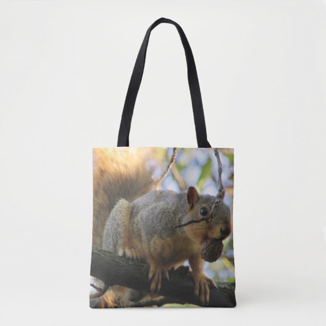 Sac fourre-tout écureuil mignon double face (Devant)