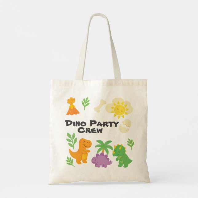 Sac fourre-tout éditable de style crayon - Dinosau (Dos)