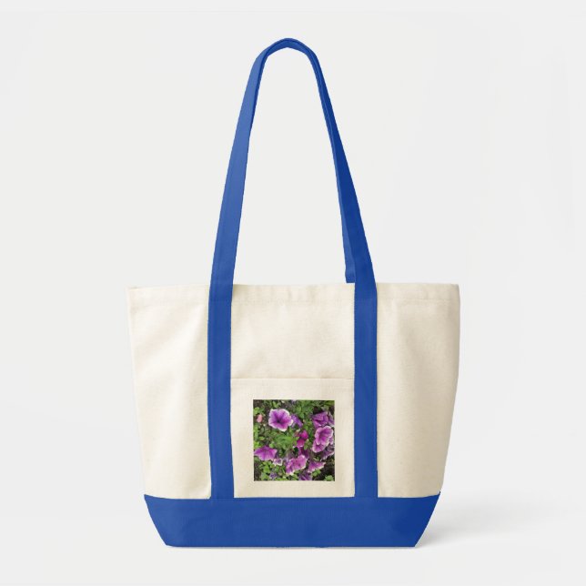 Sac fourre-tout élégant à fleurs violettes (Devant)