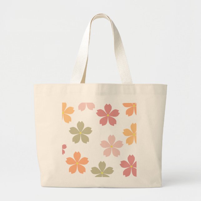 Sac fourre-tout élégant à motif floral géant  (Devant)
