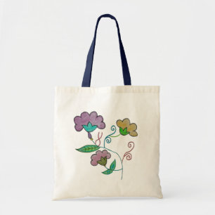 Sac fourre-tout élégant à tourbillon floral